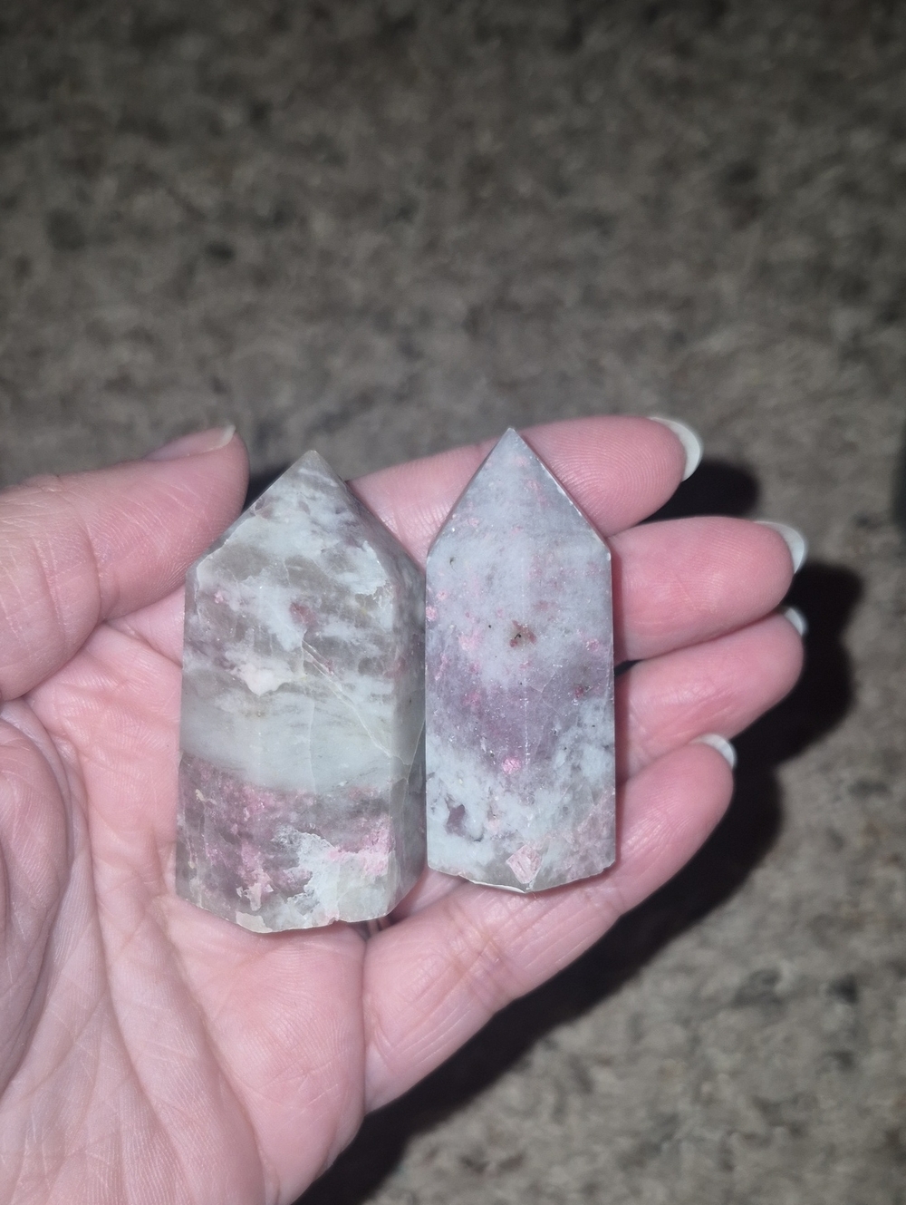 Natural Pink Tourmaline Point Pair - Handheld Decorative Accents